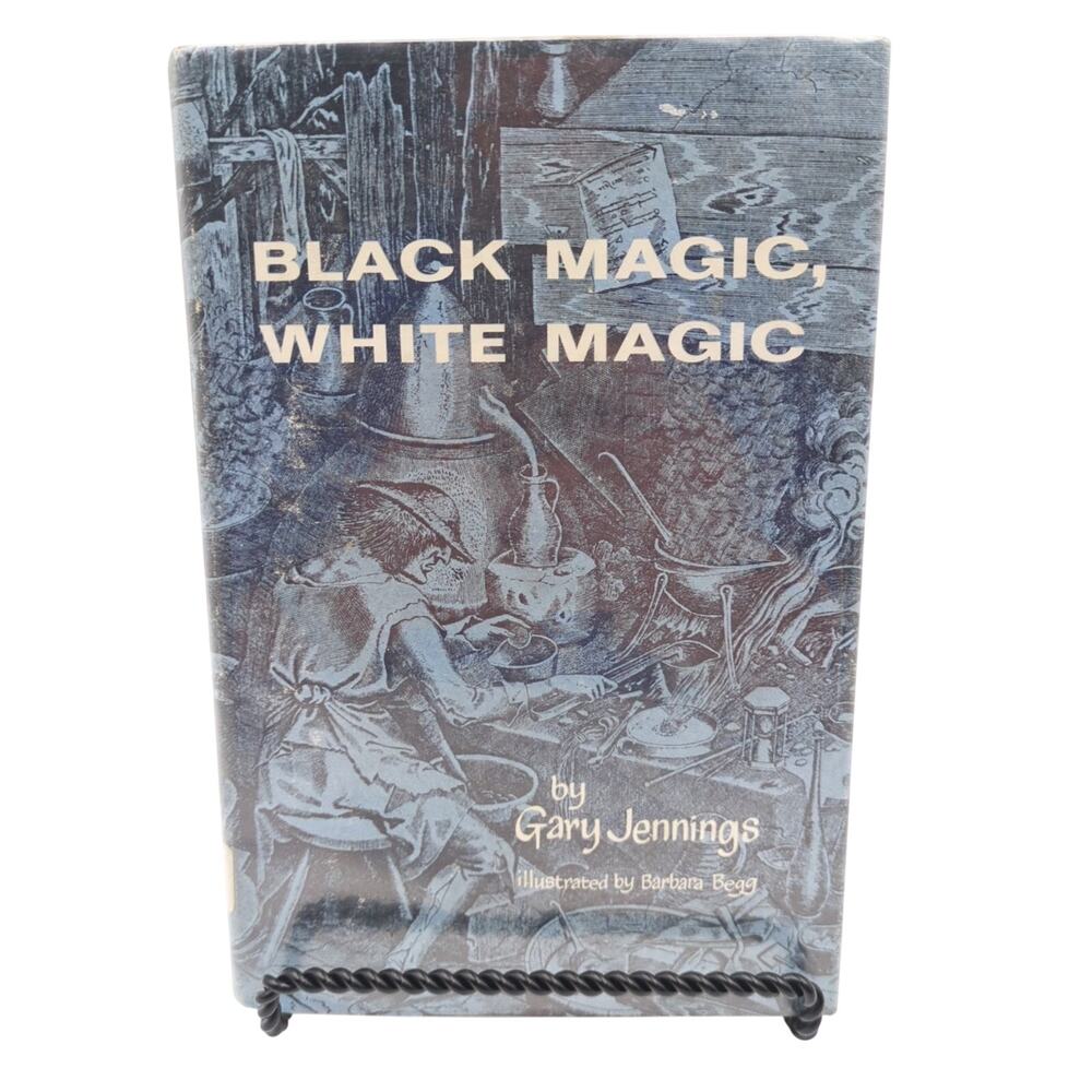 Black Magic White Magic Gary Jennings 1964 Hardcover DJ Ex-Library Illustrated